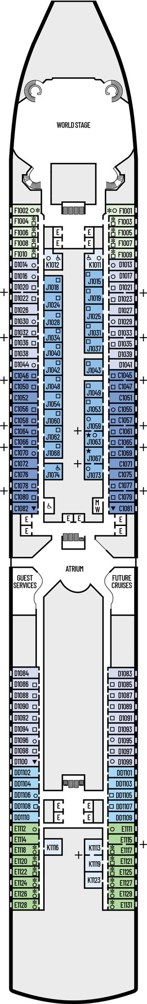 Deck 1 - Main Deck plan