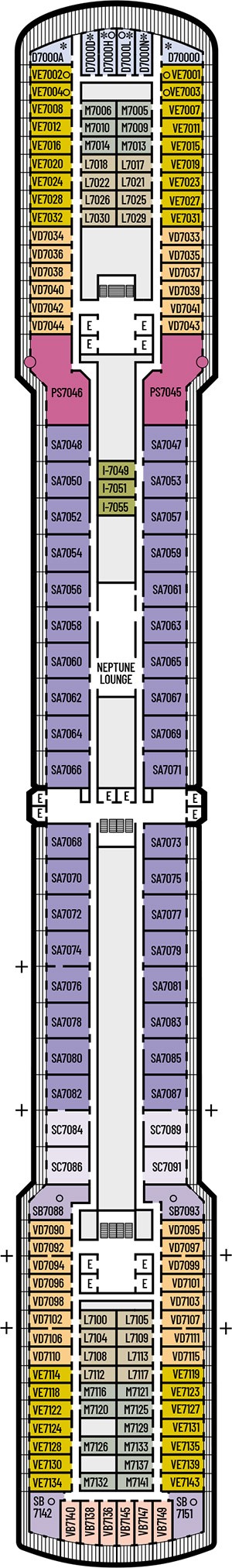 Deck 7 - Rotterdam Deck plan