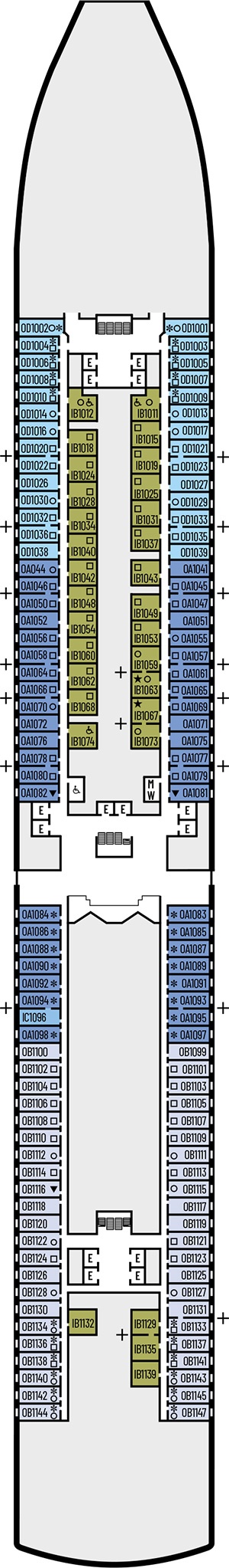 Deck 1 - Main Deck plan