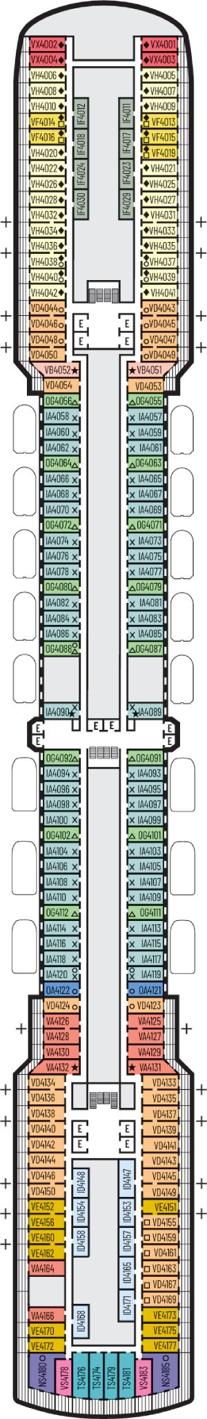 Deck 4 - Upper Prom Deck plan
