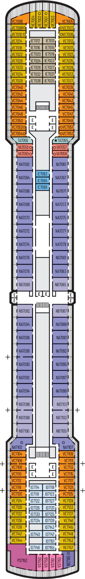Deck 7 - Rotterdam Deck plan
