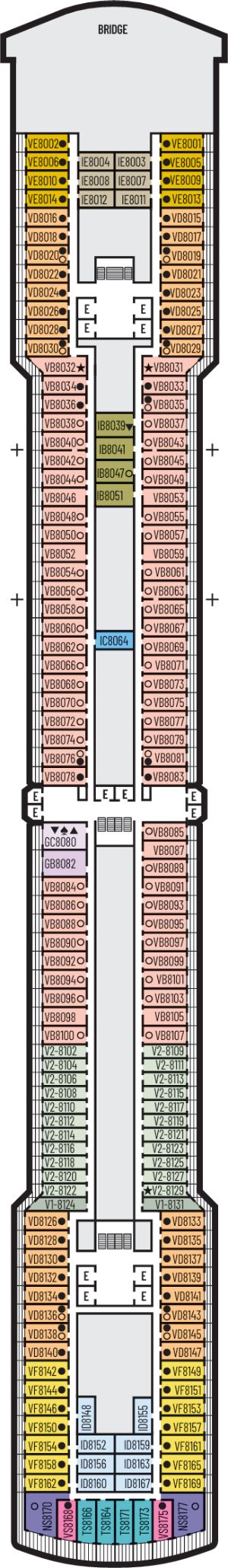 Deck 8 - Navigation Deck plan