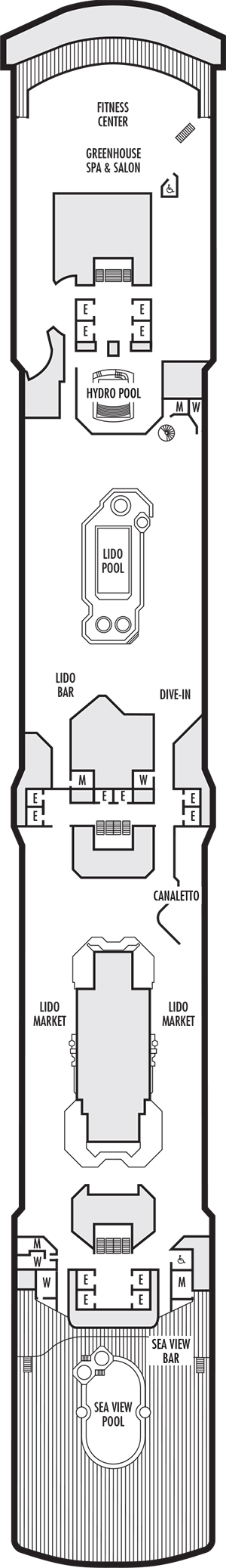 Deck 9 - Lido Deck plan