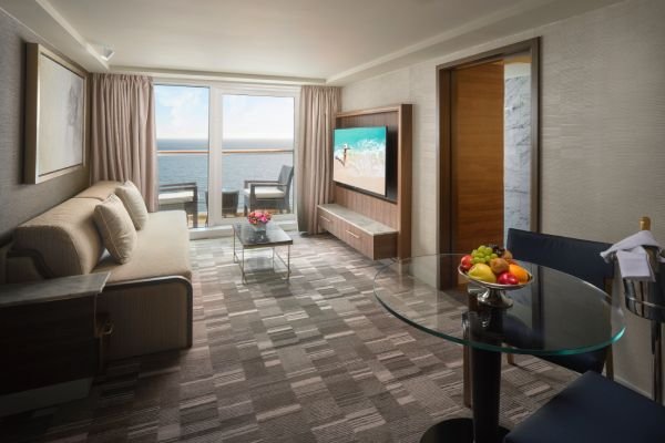 Spacious cruise suite room