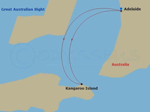 4-Day Kangaroo Island Route Map