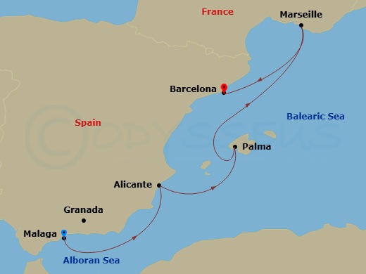 Northern Europe, 4 Nights Route Map