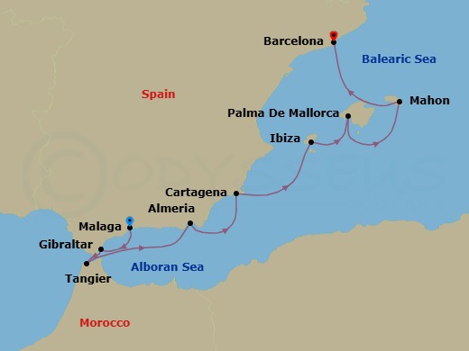 Andalucia To Catalonia With Chef Rachel Hargrove Route Map