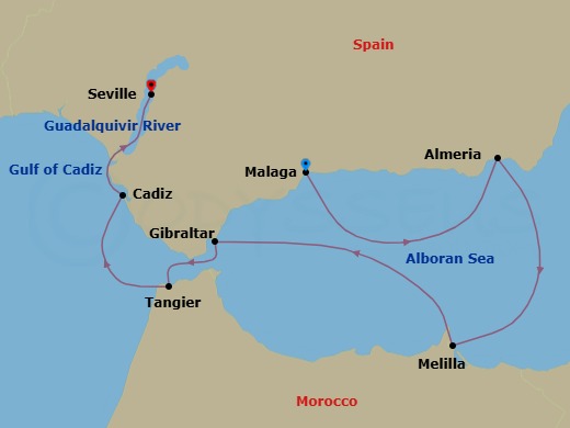 Coastal Gems From Málaga To Seville Route Map