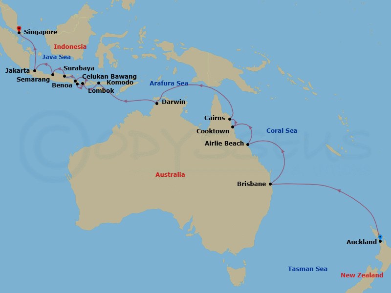 Southern Realm Route Map