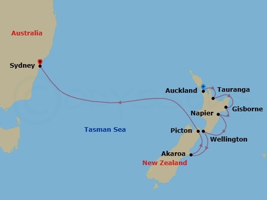 New Zealand Uncovered Route Map