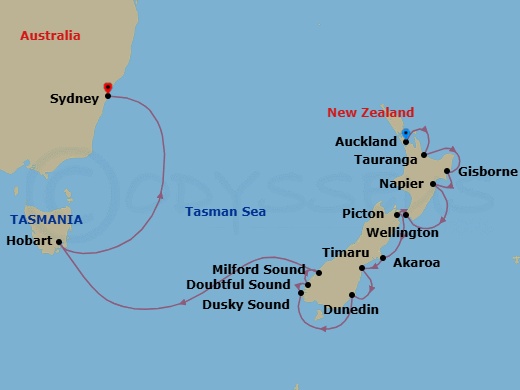 Bespoke New Zealand Escape Route Map