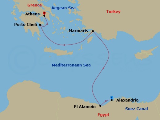 Egypt To The Aegean: A Voyage Of Hidden Gems Route Map