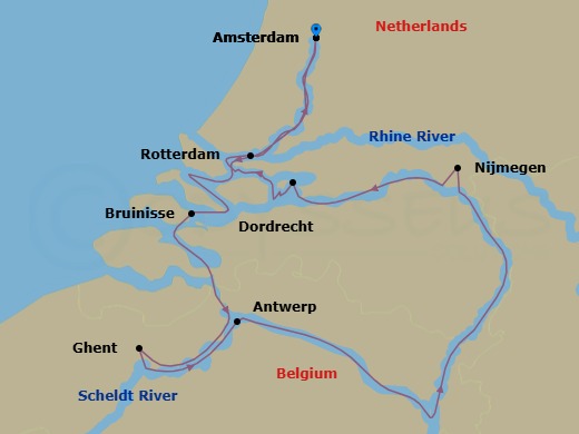 7 Night Tulip Time (Soulful) Route Map