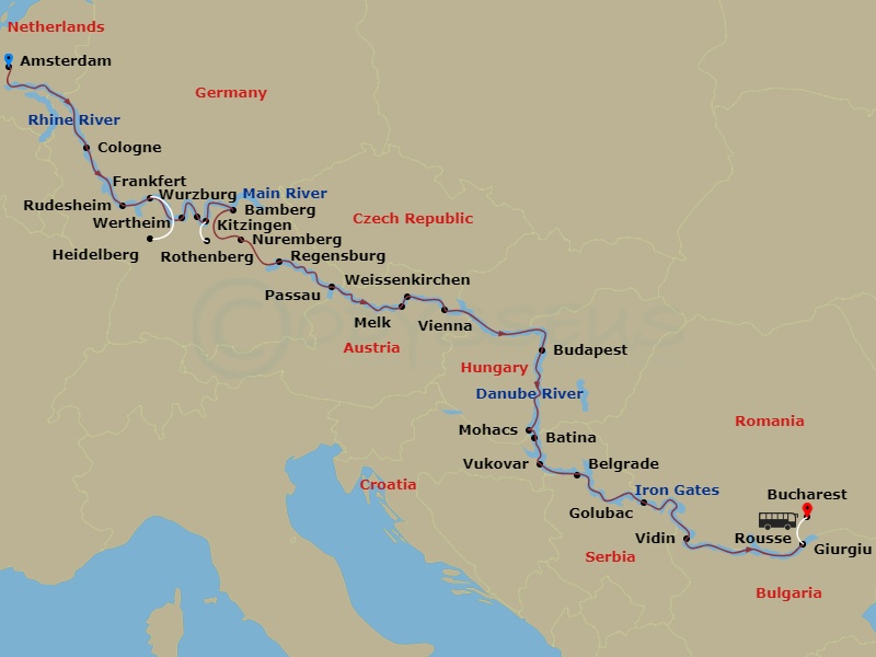 Ultimate European Journey (2028) Route Map