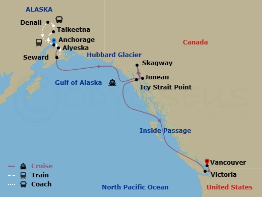 12N Mountain Panorama & Alyeska Ct 5B Route Map