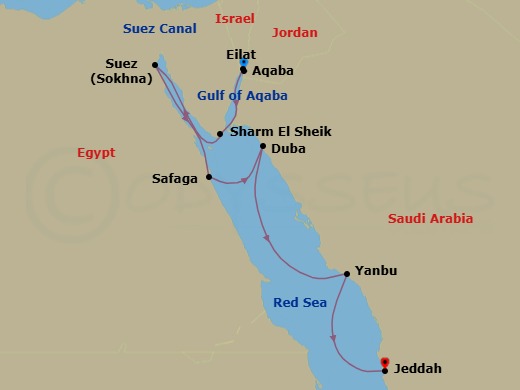 Red Sea Wonders Of The Ancient World Route Map