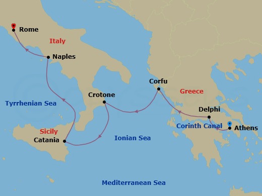 Winter In Italy And The Adriatic Route Map