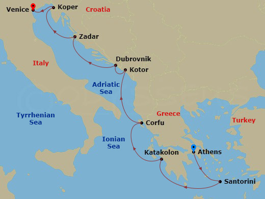 Luxury Cruise Connections - Itinerary: Empires Of The Mediterranean ...