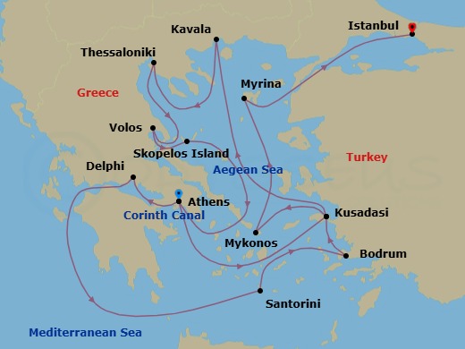 Star Collector: Eternal Greece Route Map