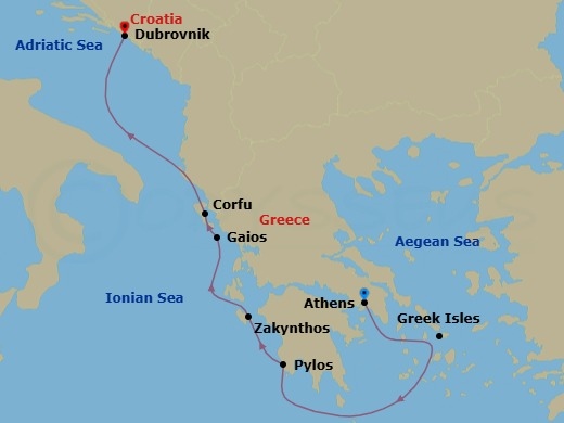 Greece To Croatia: From The Aegean To The Adriatic? Route Map