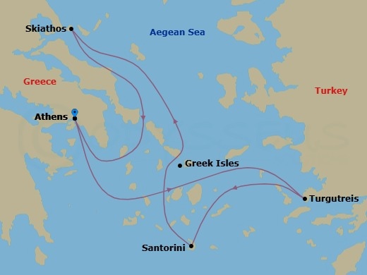 Greece Roundtrip: Wonders Of The Greek Isles? Route Map