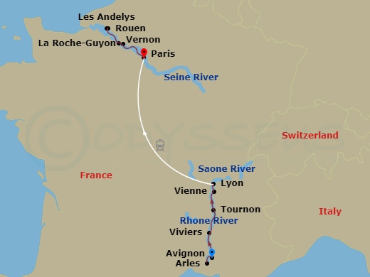 France's Finest Route Map