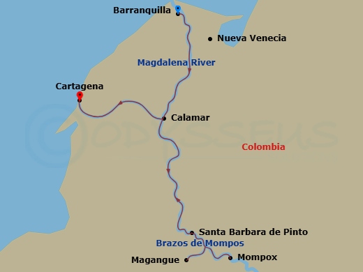 7 Night Magic Of Colombia (Soulful) Route Map