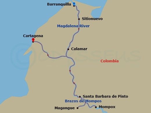 7 Night Magic Of Colombia Route Map