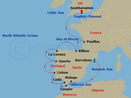 Sunlit Iberia Route Map