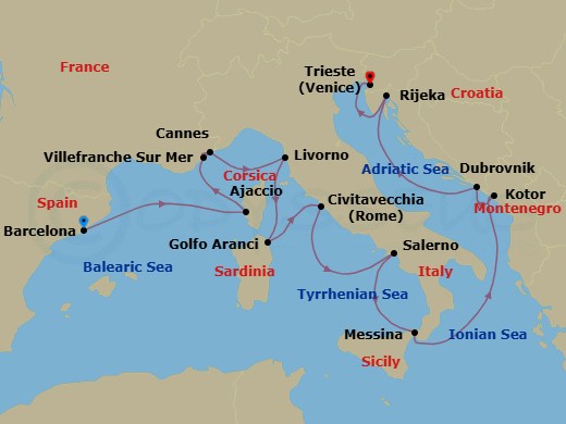 Culinary Coasts Route Map