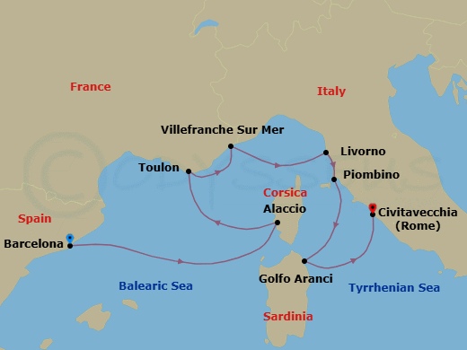 Under The Tuscan Sunset Route Map