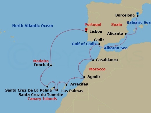 Flamenco & Spice Route Map