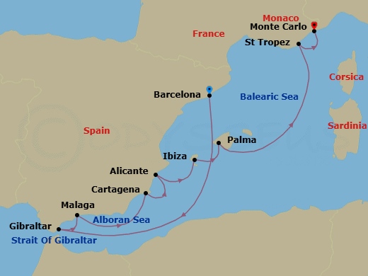 Barcelona To Monte Carlo Route Map
