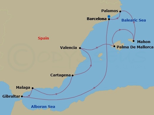 Barcelona To Barcelona Route Map