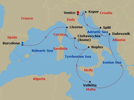 Cruise Route Map