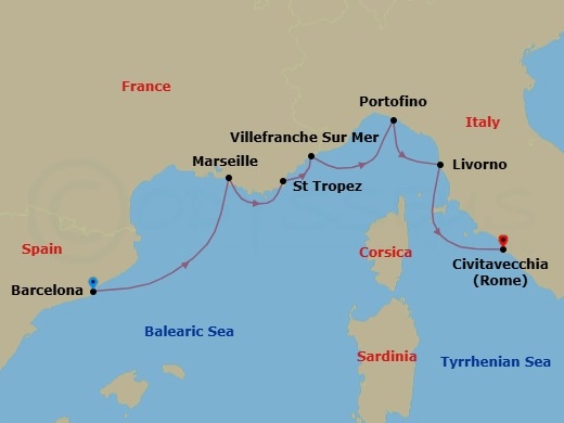 Ballet Of The Riviera Route Map