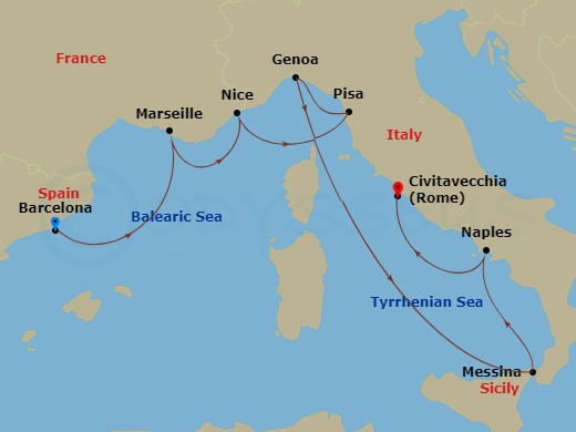 Luxury Cruise Connections - Itinerary: 9 Night Italian Riviera & France ...