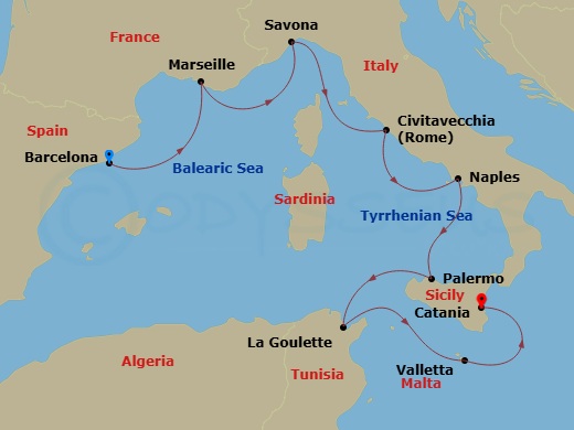 Cruise Route Map