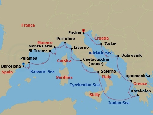 Culinary Mediterranean Route Map