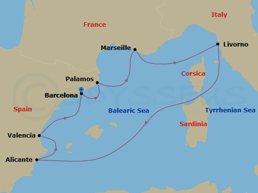 Chianti,Rose & Cava Route Map