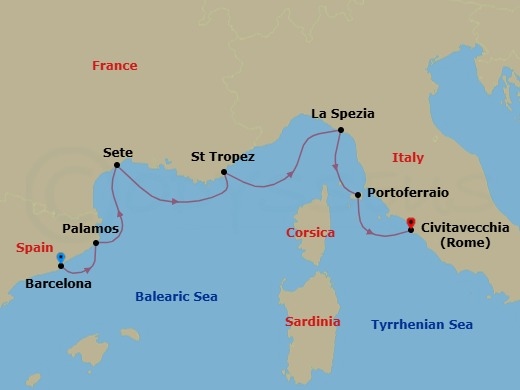 Mediterranean Symphony Route Map