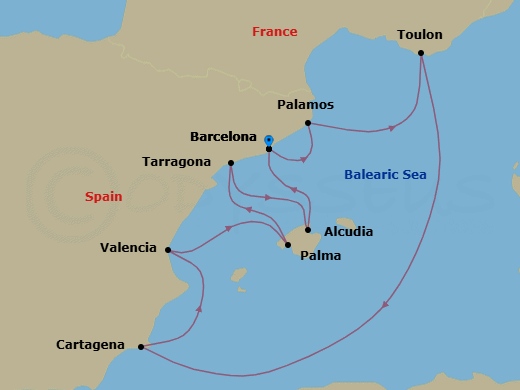 Barcelona To Barcelona Route Map