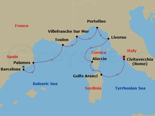 Mediterranean Horizons Route Map