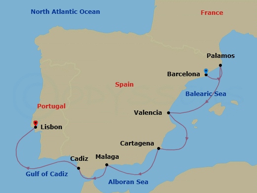 Barcelona To Lisbon Route Map