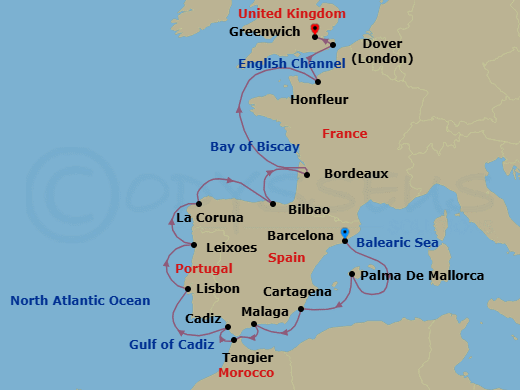 Iconic Western Europe Route Map