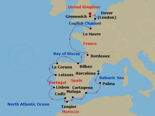 Iconic Western Europe Route Map