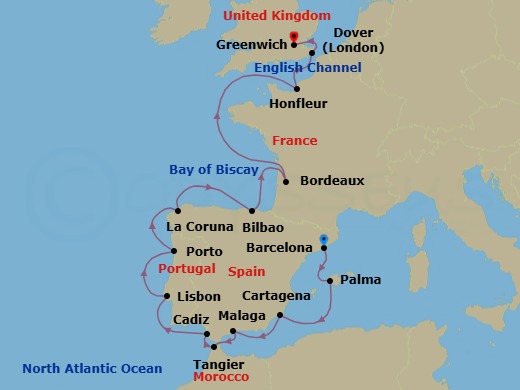 Iconic Western Europe Route Map