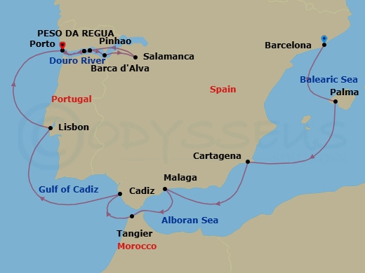 Iberian Odyssey Route Map