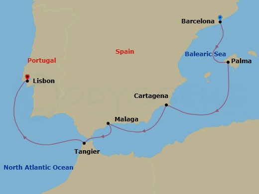 Spain & Portugal Discovery Route Map