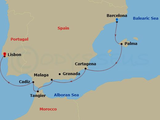 Spain & Portugal Discovery Route Map